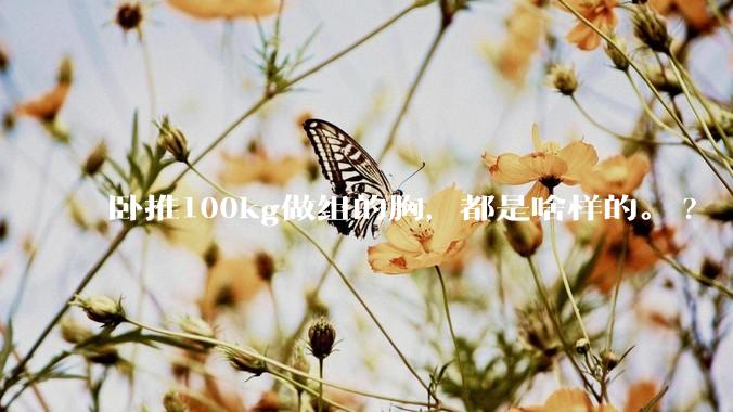 卧推100kg做组的胸，都是啥样的。?